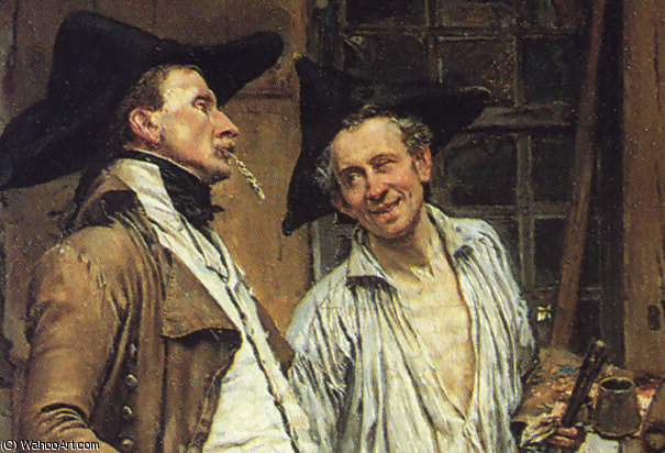The Sign Painter 23.5x17.5in Detail — Jean-louis Ernest Meissonier