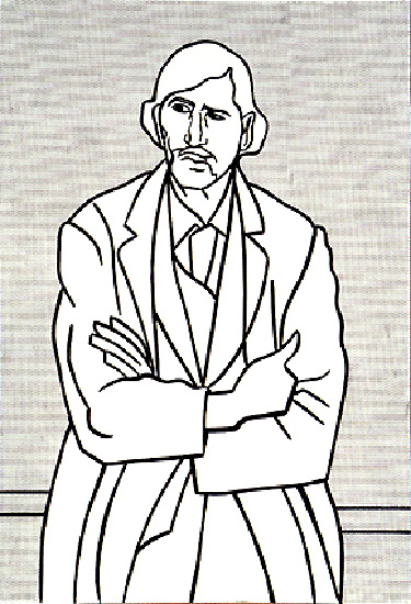 Manwithfoldedarms(cezanne) — Roy Lichtenstein