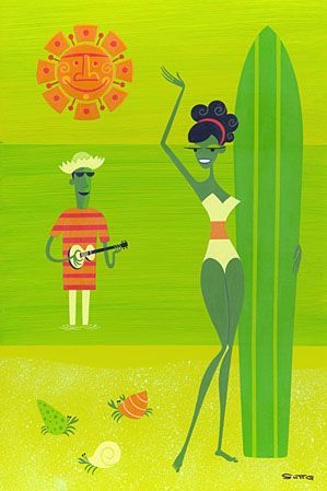 Tangerine Sun — Josh Agle (shag)