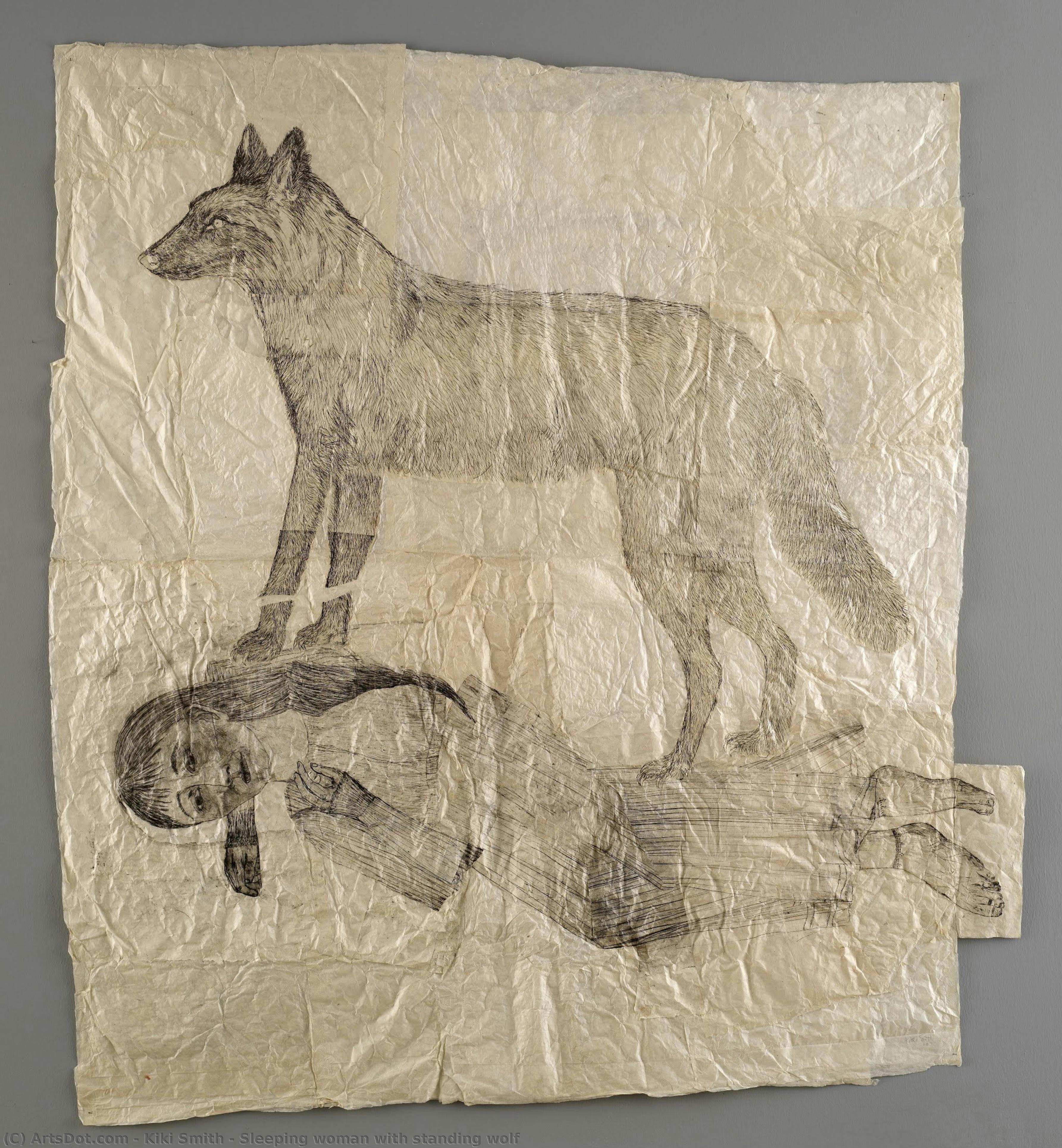 Sleeping Woman With Standing Wolf — Kiki Smith