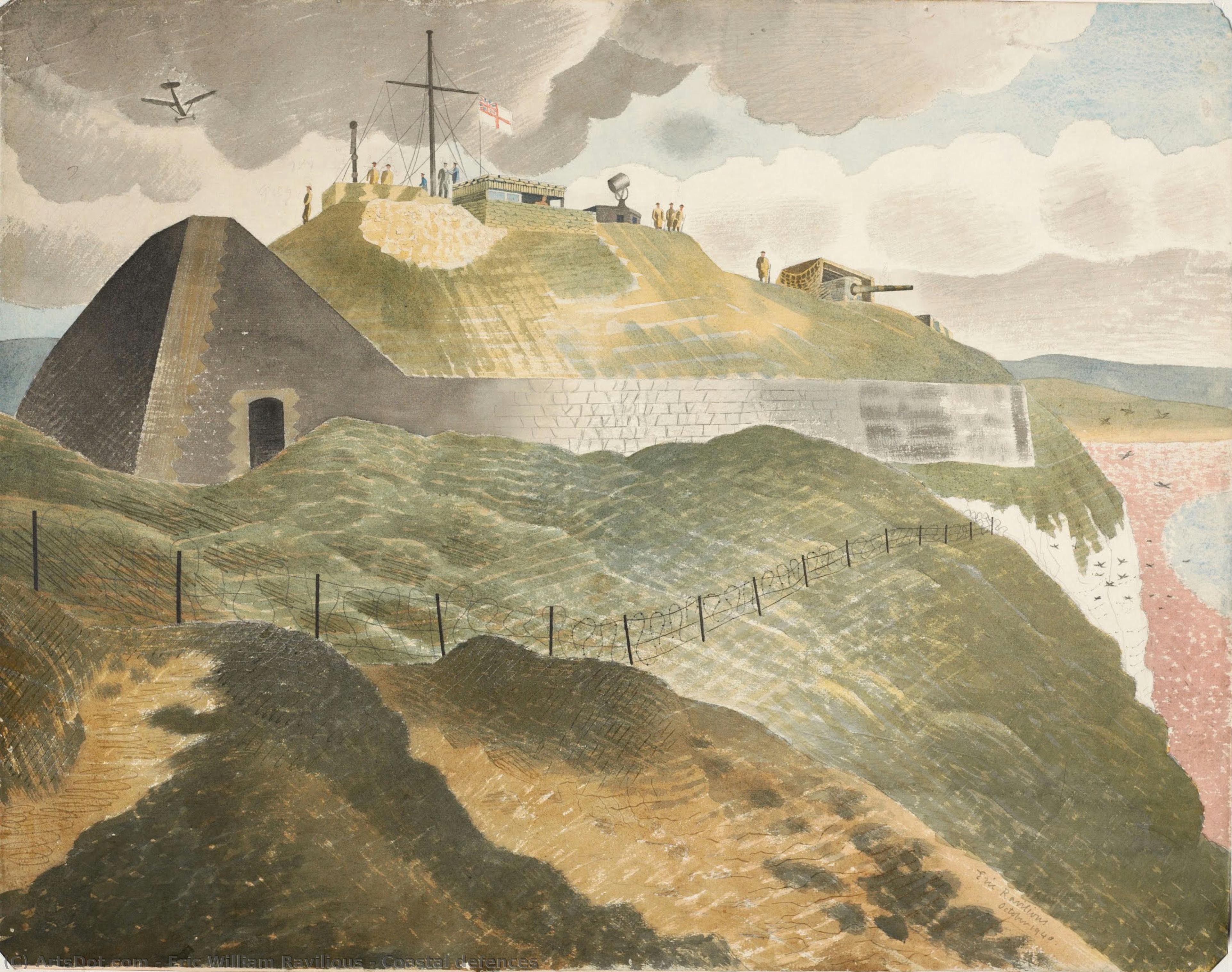 Coastal Defences — Eric William Ravilious