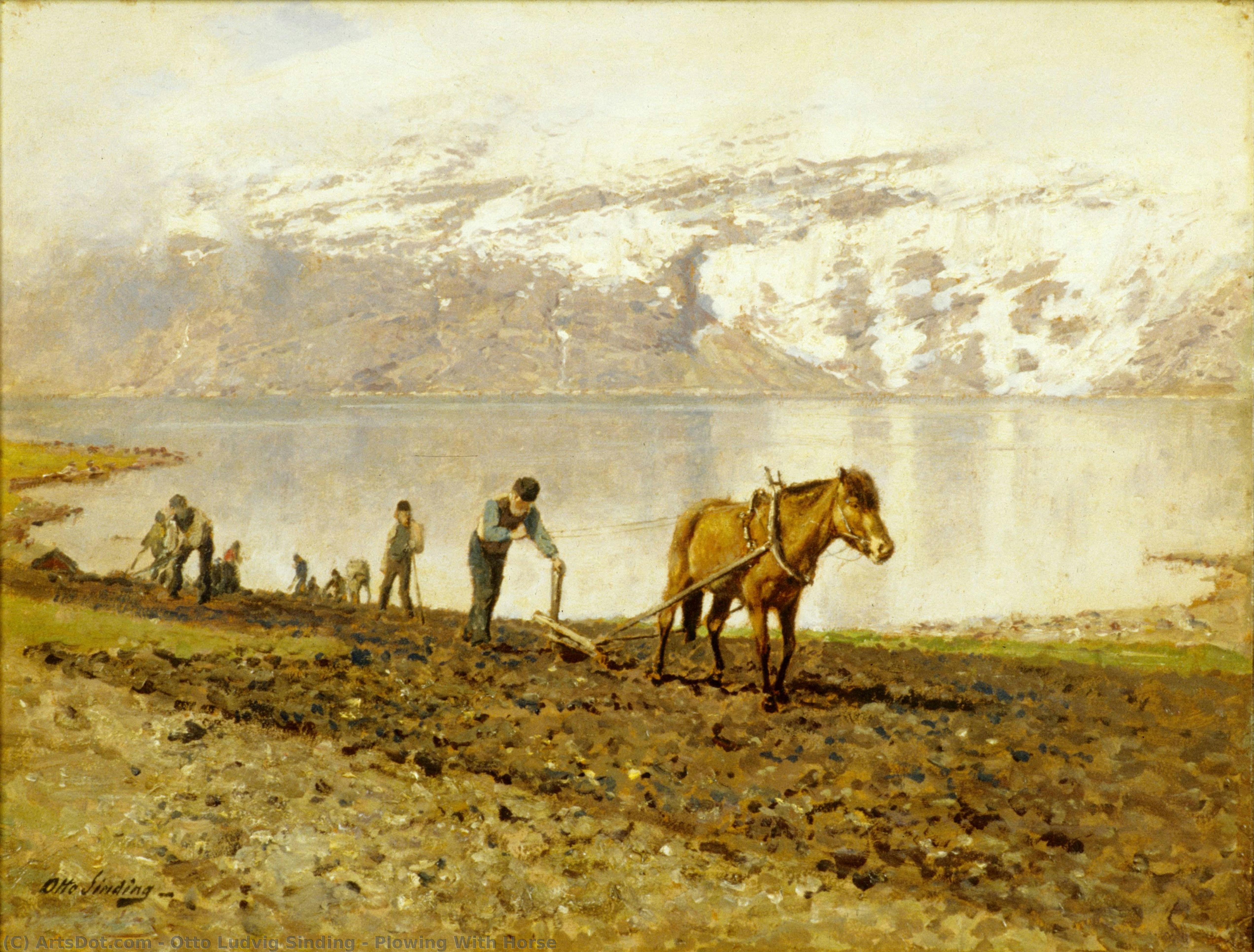 Plowing With Horse — Otto Ludvig Sinding