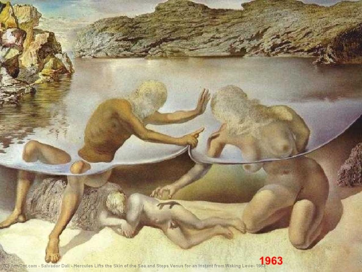 Herakles Hebt Die Haut Des Meeres An Und Stoppt Venus Für Einen Augenblick, Bevor Sie Die Liebe Erwacht — Salvador Dalí