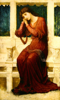 When Sorrow Comes To Summerday Roses — John Melhuish Strudwick