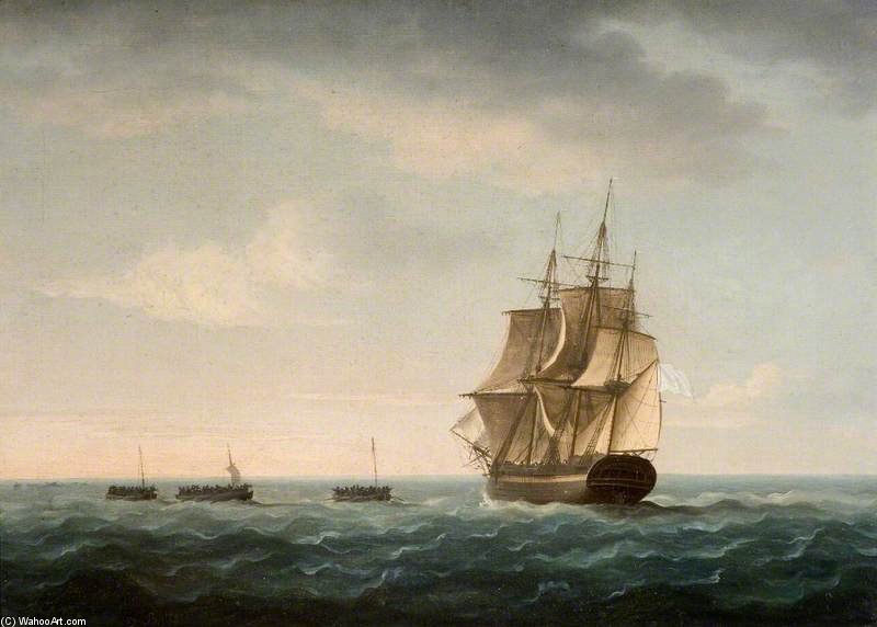 Rescue Of The 'guardian's' Crew By A French Merchant Ship — Thomas Buttersworth
