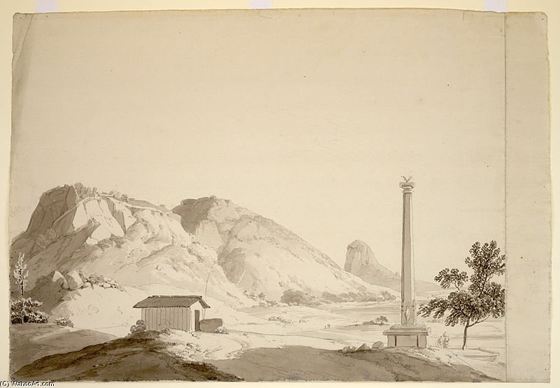 View Of Naldrug, With A Shrine And Worshipper And A Dhvajastambha — Thomas And William Daniell