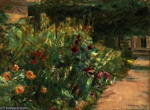 Blumenstauden Am Gärtnerhäuschen Nach Osten — Max Liebermann