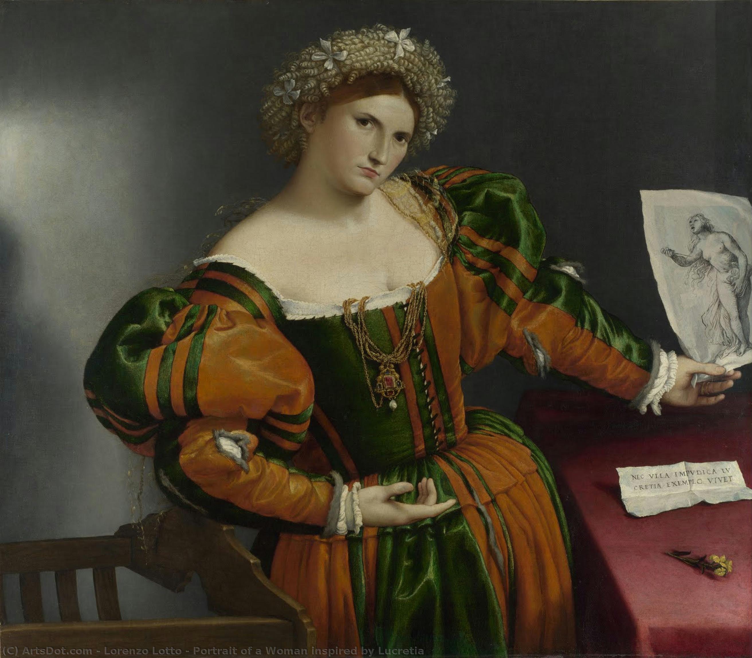Portrait Of A Woman Inspired By Lucretia — Lorenzo Lotto