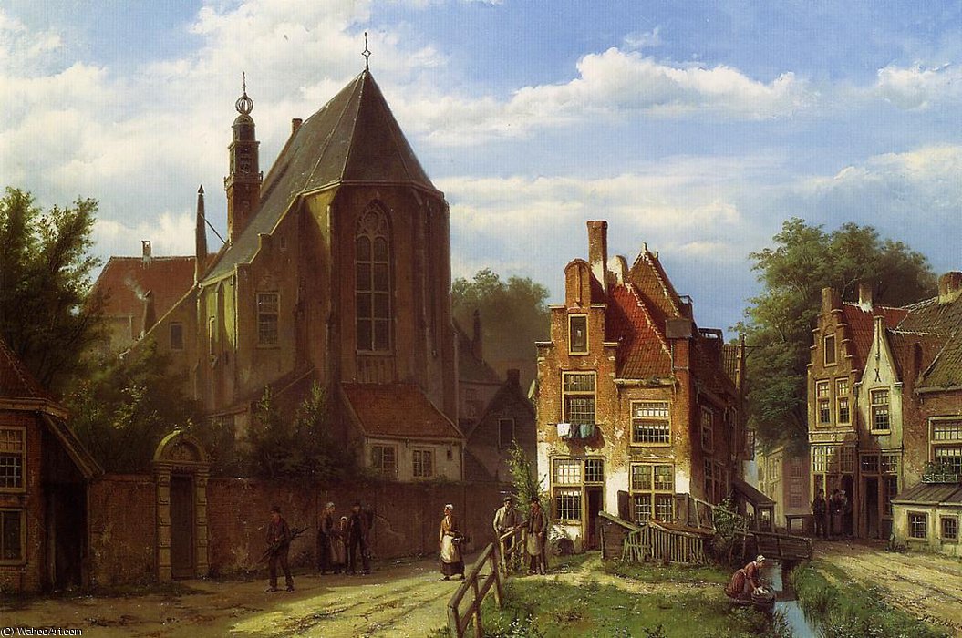 Figures In A Dutch Town — Виллем Коеккук