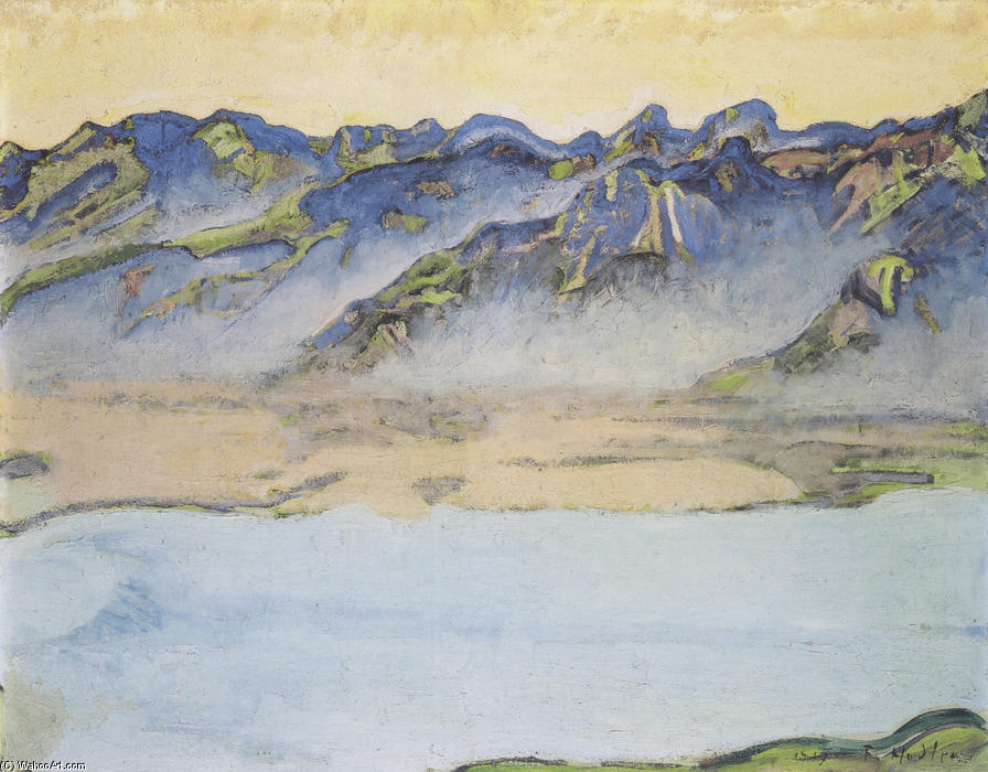 Rising Mist Over The Savoy Alps — Ferdinand Hodler