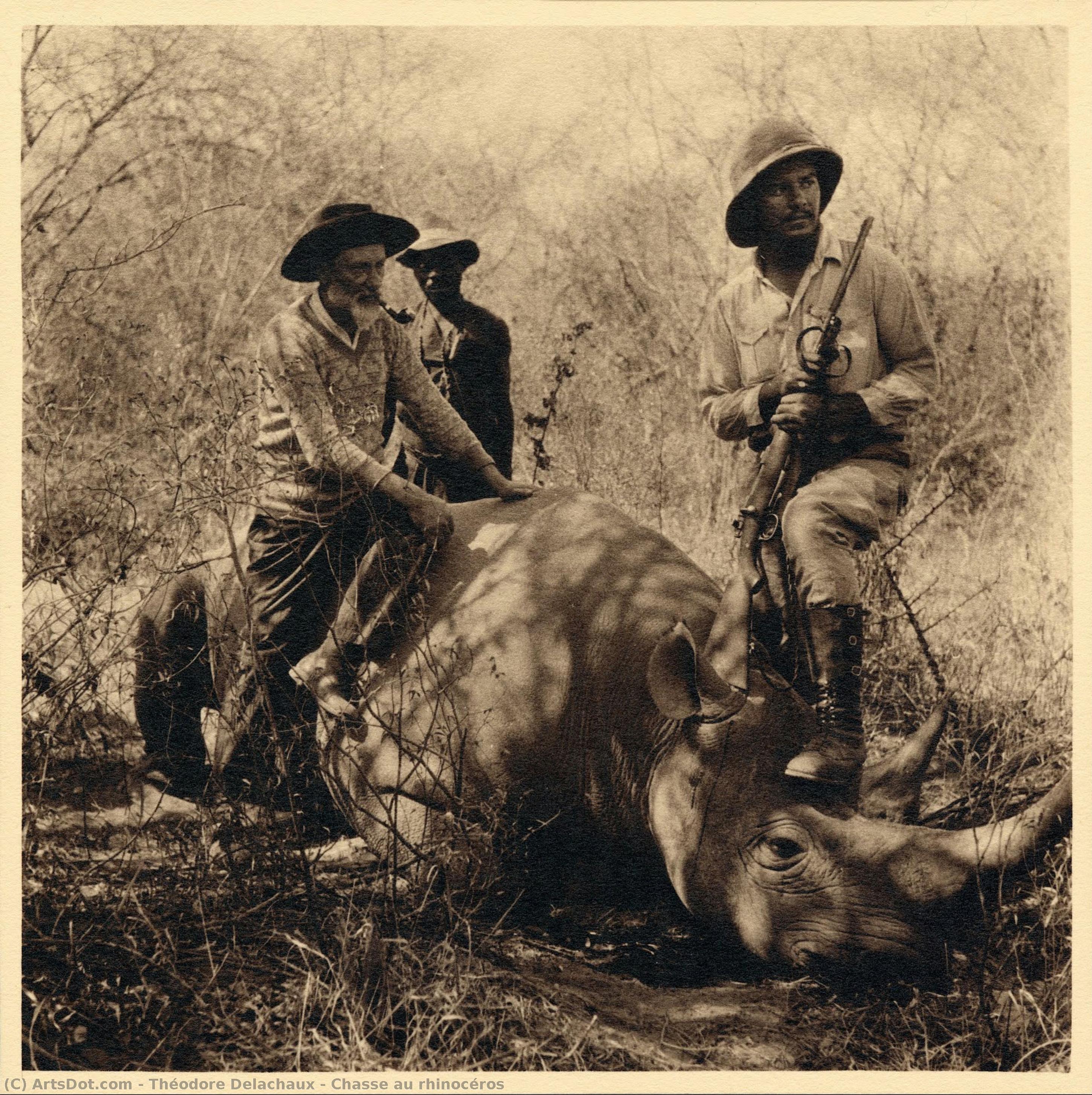 Chasse Au Rhinocéros — Théodore Delachaux