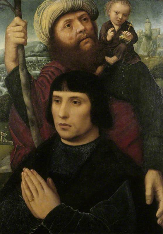 A Donor With Saint Christopher And The Infant Christ — Adriaen Ysenbrandt