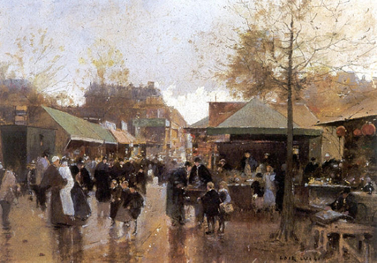Le Marche Aux Puces, Porte De Clignancourt — Dit Luigi Loir Aloys François Joseph Loir