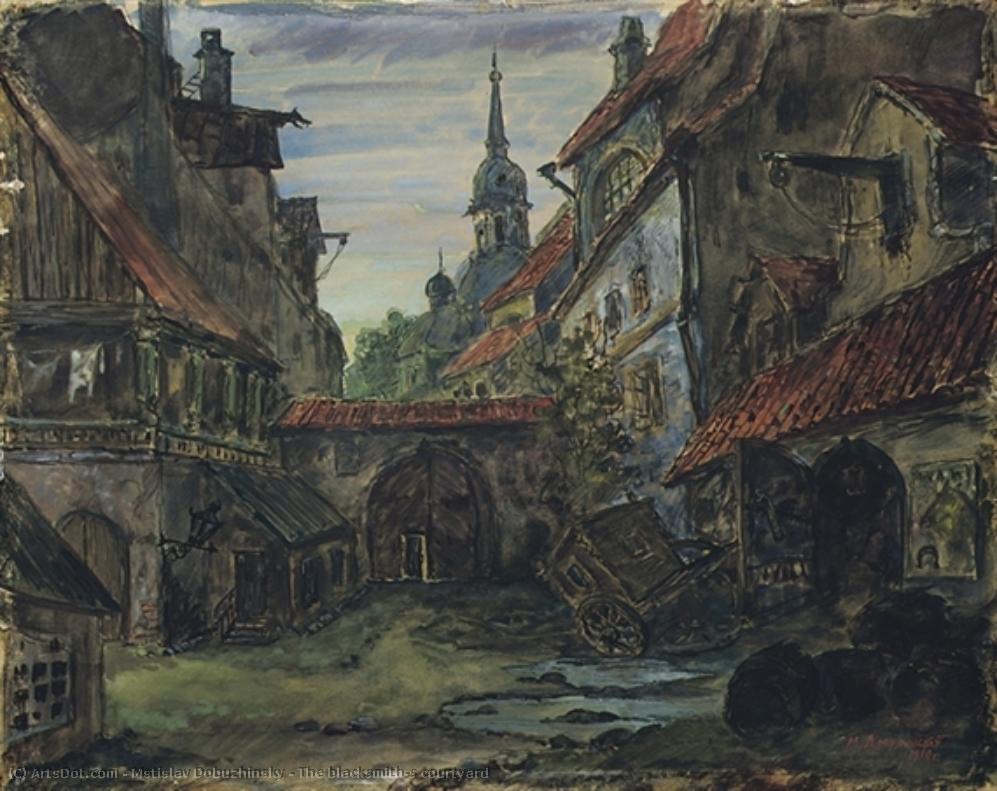 The Blacksmith's Courtyard — Мстислав Добужинский