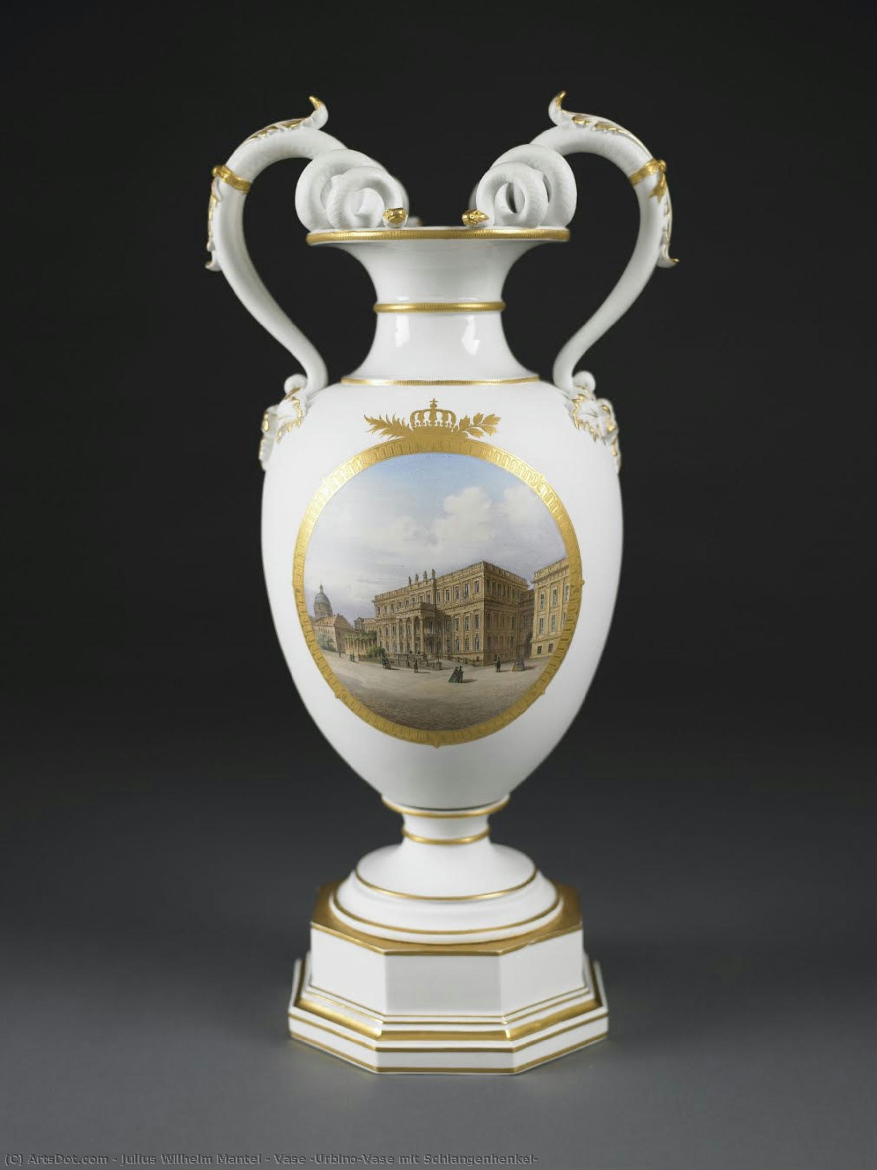 Vase (urbino-vase Mit Schlangenhenkel) — Julius Wilhelm Mantel