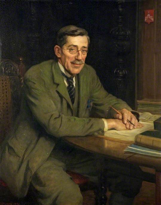 Portrait Of A Chairman Of Gloucestershire County Council — Hju Goldvin Rivjer