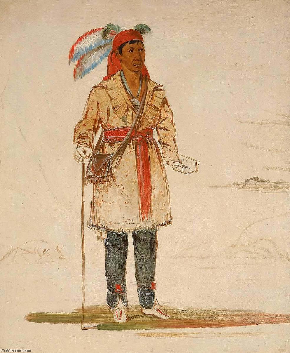 Ee Tów O Kaum, Both Sides Of The River, Chief Of The Tribe — George Catlin