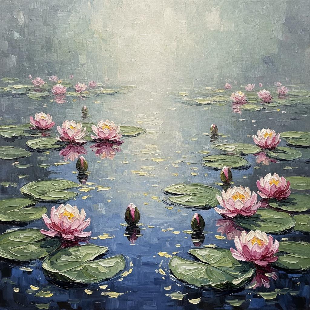 Ethereal Radiance Over The Silent Lily Pond In A Single Masterpiece Edition — Christian Noiret