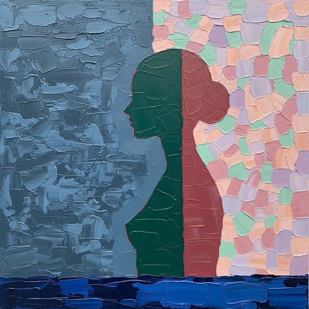 Fragmented Soul In Slate And Terracotta: A Monolithic Study Of Textural Duality — Christian Noiret