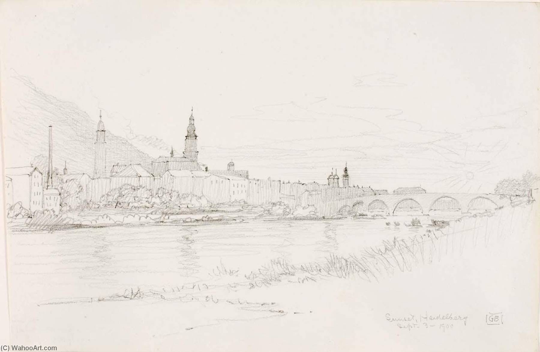 Sunset, Heidelberg — George Elbert Burr