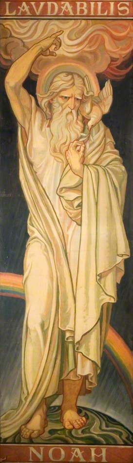 Stained Glass Design, Noah — Frederick James Shields