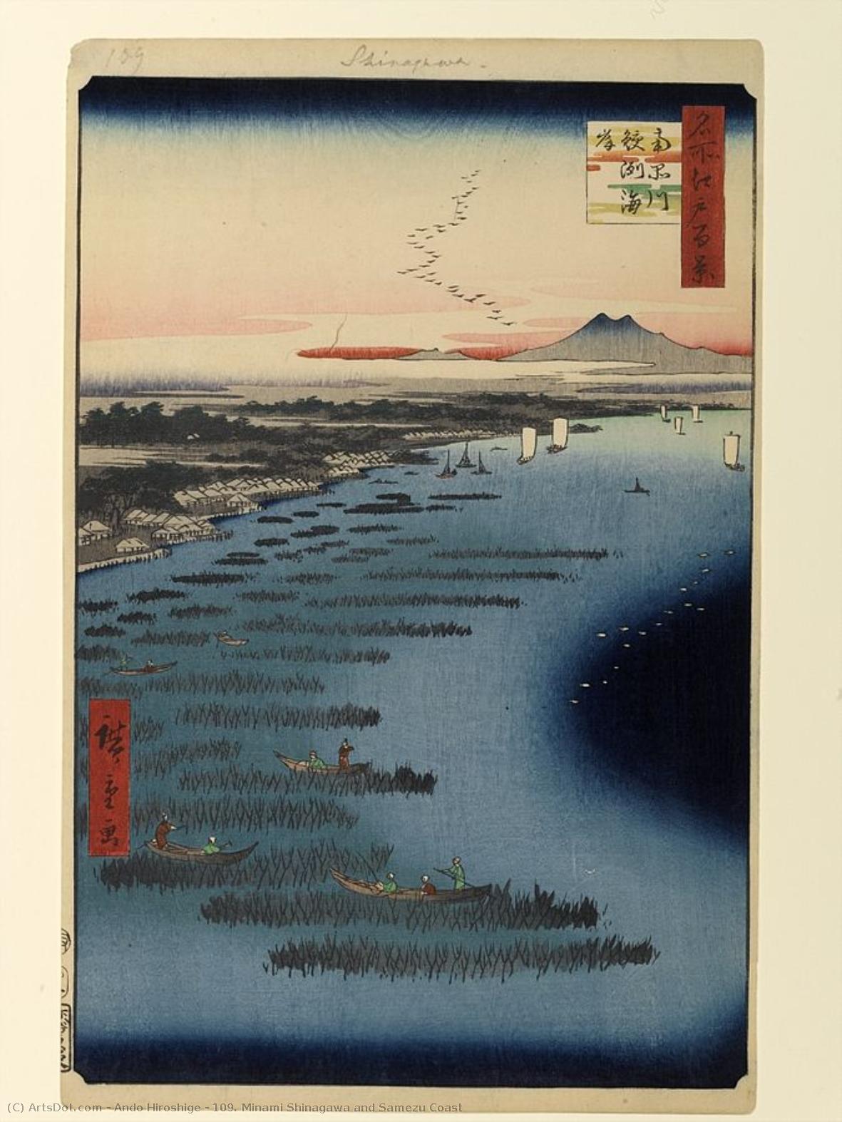 109. Minami Shinagawa And Samezu Coast — Ando Hiroshige