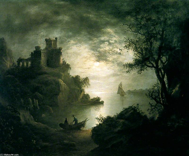 A Moonlit Scene — Авраам Петтер