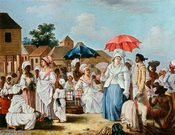 The Linen Market, Santo Domingo — Agostino Brunias