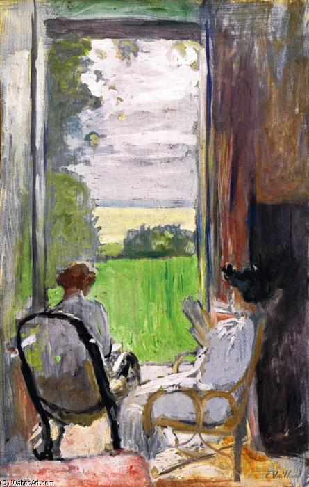 Lucy Hessel And Jeanne Strauss At Étincelles — Jean-édouard Vuillard