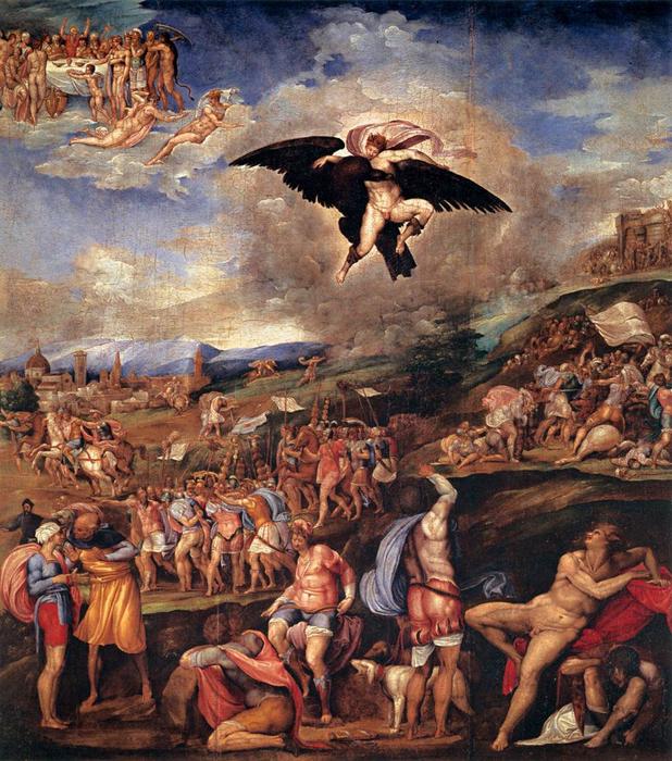 The Battle Of Montemurlo And The Rape Of Ganymede — Battista Franco Veneziano