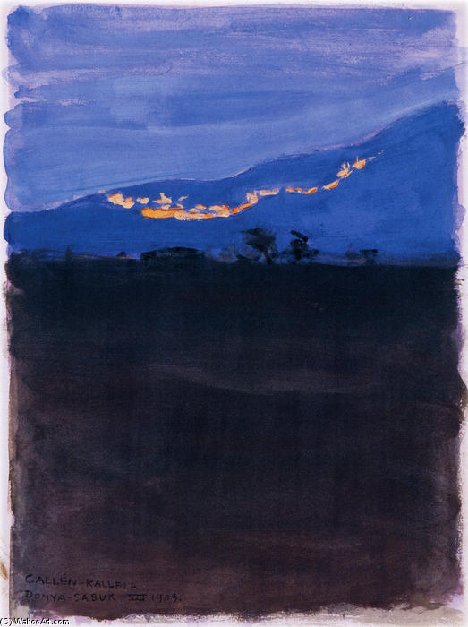 Campfires Of Theodore Roosevelt's Safari — Akseli Gallen-kallela