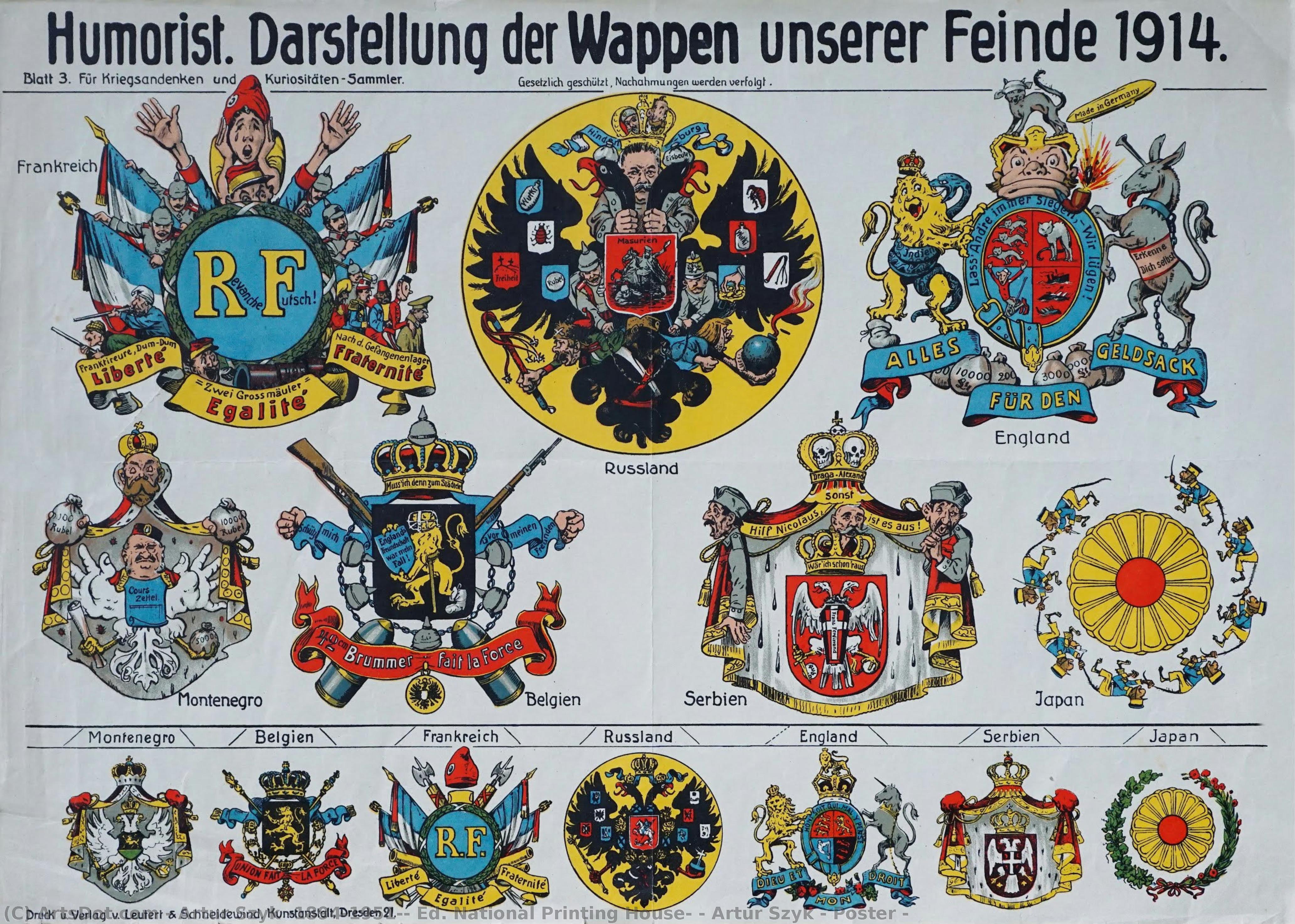Poster — Artur Szyk (1894–1951), Ed. National Printing House; © Artur Szyk
