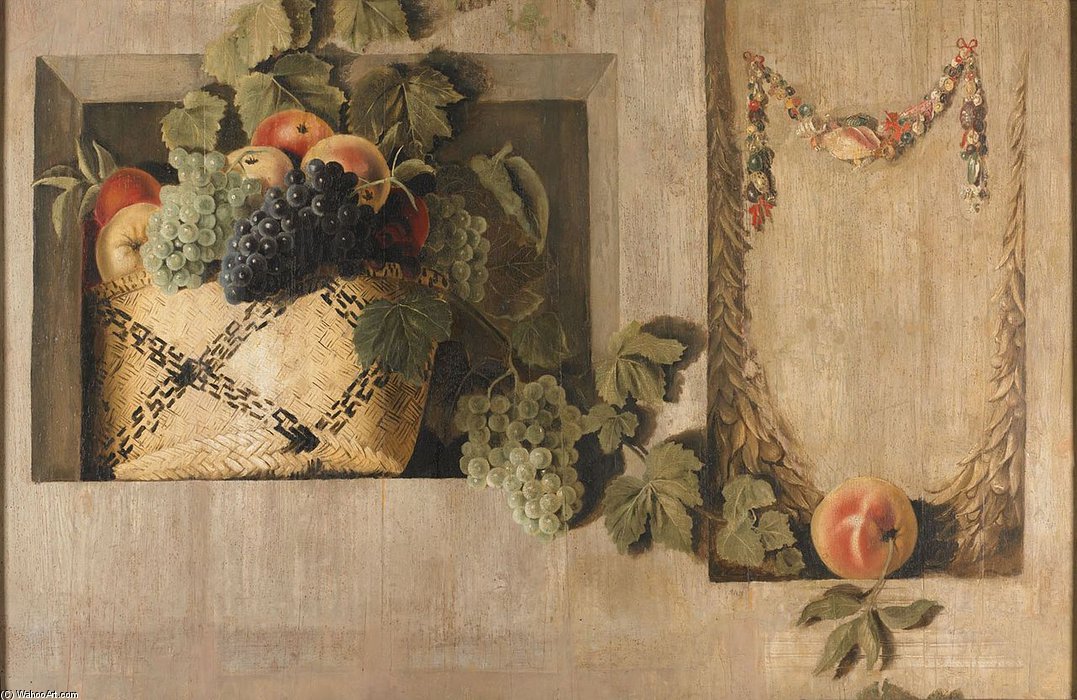 Still Life With A Basket Of Fruit In A Niche — Jacob Van Campen