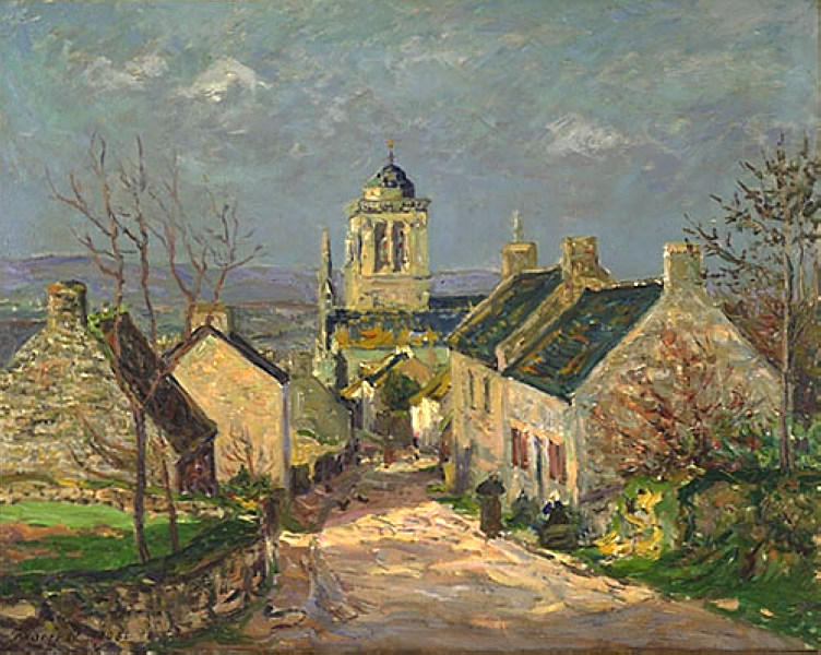 The Descending Street At Locronan — Maxime Emile Louis Maufra