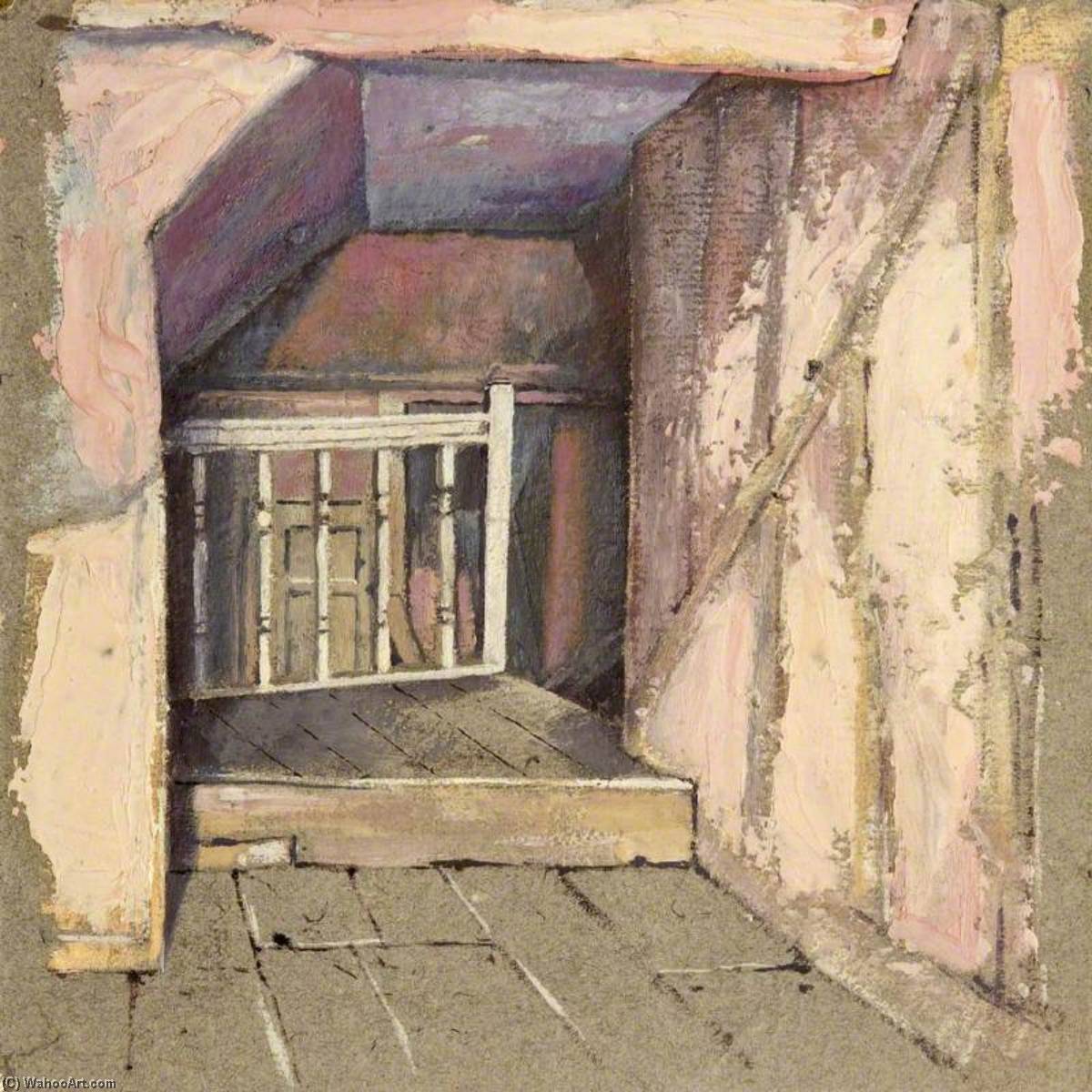 The Attic Stairs At Elmsley, Yoxford — Charles Paget Wade