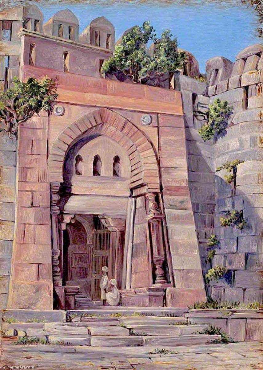 Gate Of Tughlat, Shah's Tomb, Tughlaqabad, Delhi, India — Marianne North