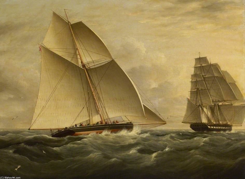 The East Indiaman 'victorine' Pursued By The Revenue Cutter 'prince George' — William John Huggins