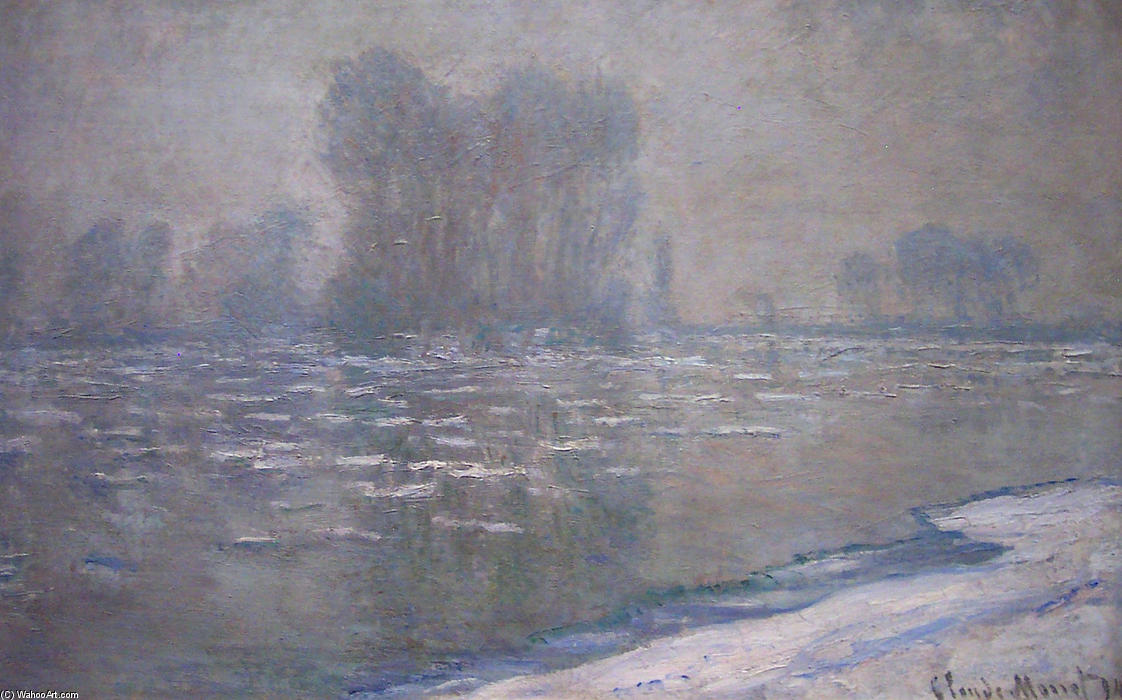 Ice Floes, Misty Morning — Claude Monet