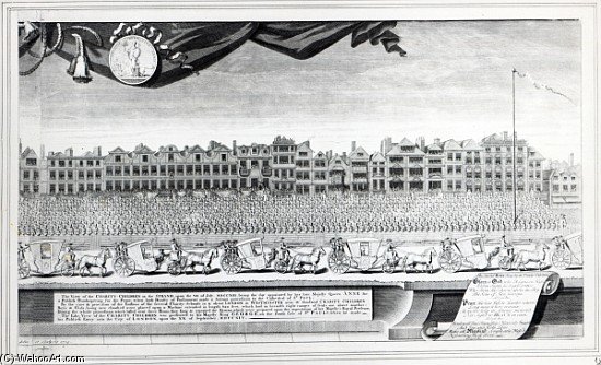 View Of The Charity Children In The Strand, 7th July Print Made In — George Vertue