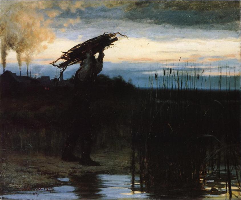 Man Carrying Sticks At Dusk — Gilbert Gaul