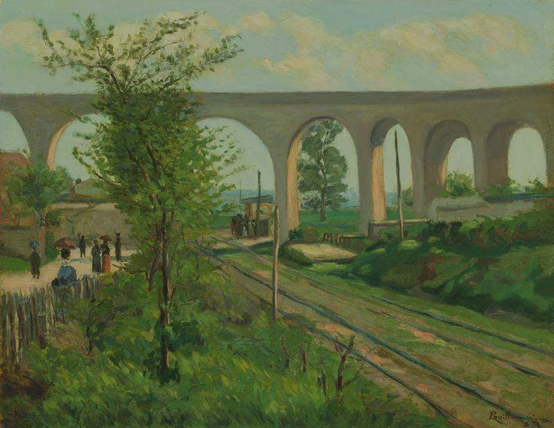 The Arcueil Aqueduct At Sceaux Railroad Crossing — Ferdinand Guillaumin