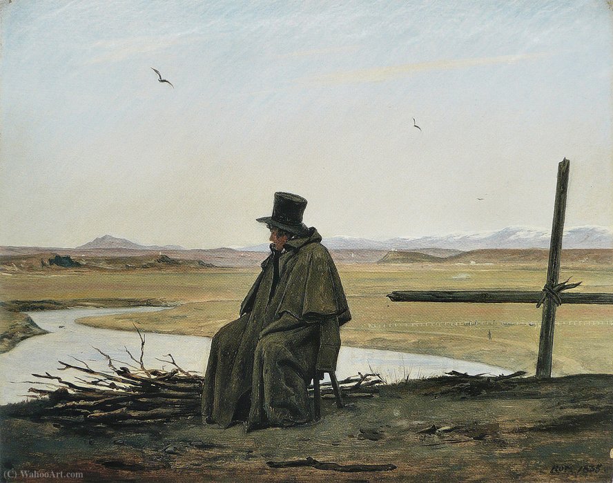 A Traveler In The Area Of Acqua Acetosa — Martinus Christian Wesseltoft Rørbye