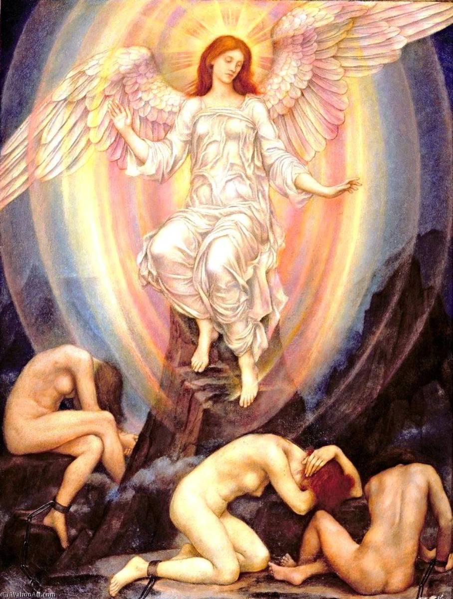 The Light Shineth In Darkness And The Darkness Comprehendeth It Not — Evelyn De Morgan Née Pickering