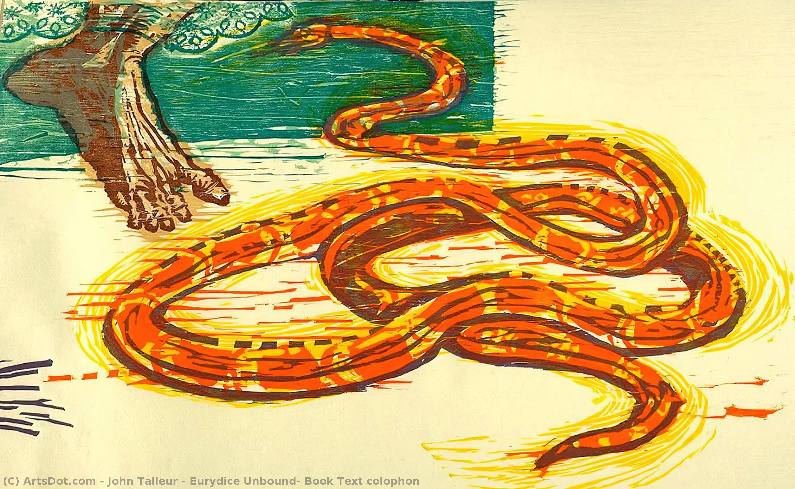 Eurydice Unbound, Book Text Colophon — John Talleur