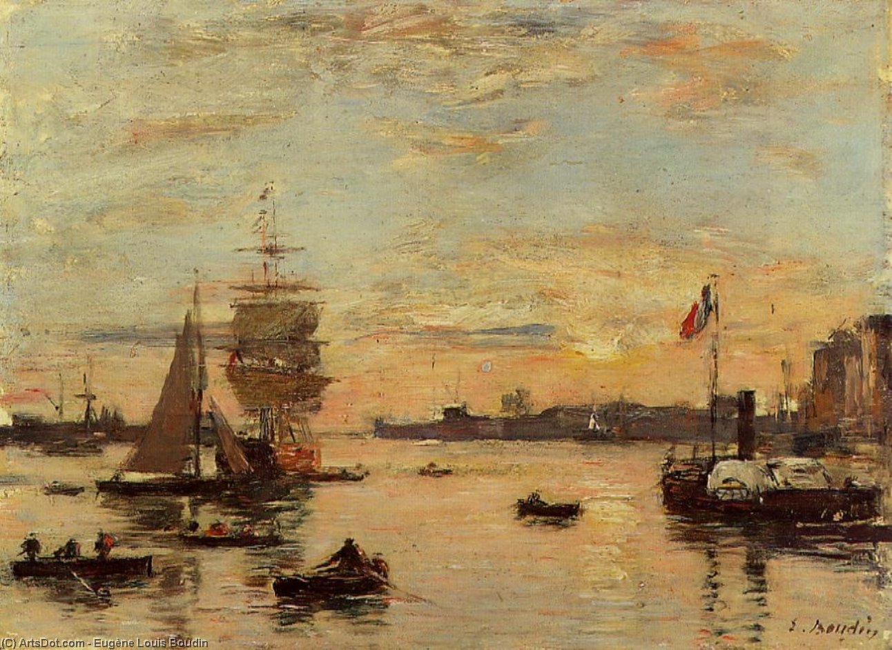 Le Havre. Avent Port. — Eugène Louis Boudin
