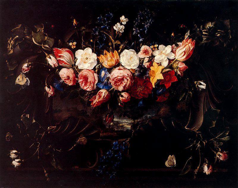 Garland Of Flowers With Landscape 1 — Juan De Arellano