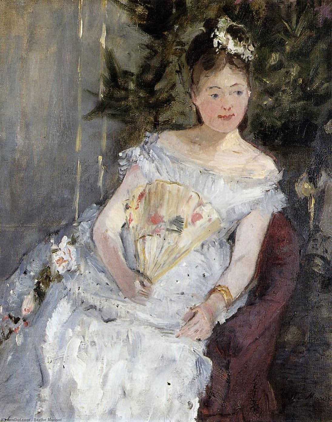 Portrait Of Marguerite Carre (also Known As Young Girl In A Ball Gown) — Berthe Morisot