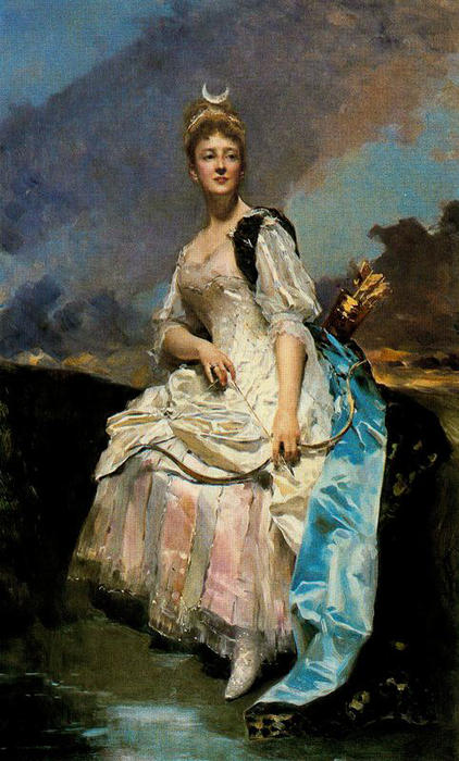 La Marquise D'hervey Saint-denys En Diane — Raimundo De Madrazo Y Garreta