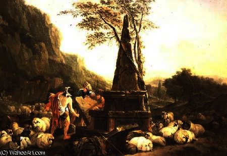 The Meeting Of Jacob And Rachel At The Well — Johann Heinrich Roos
