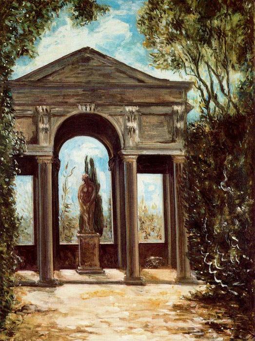 Villa Medici, Pavilion With Statue — Giorgio De Chirico